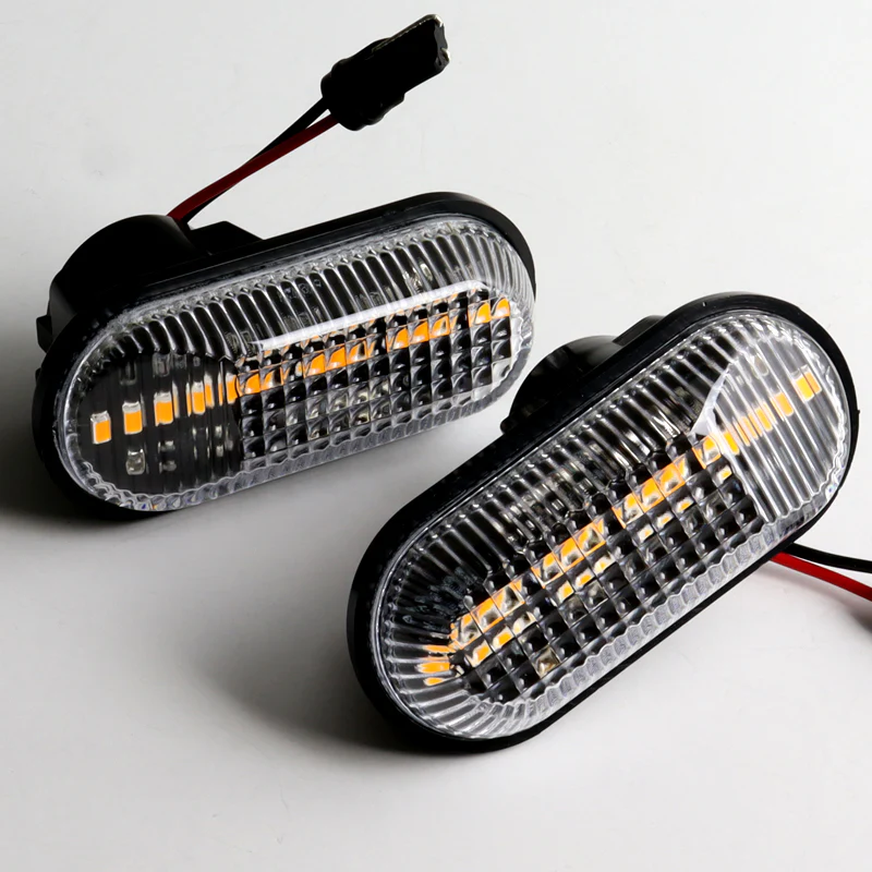 2000-2009 Honda S2000 Amber LED Turn Signal Front Side Marker Lights -Clear Lens - Image 2