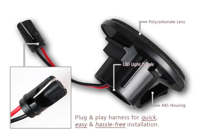 1989-2015 Mazda MX-5 Amber LED Side Repeater Indicator Lights -Smoked Lens - Image 2