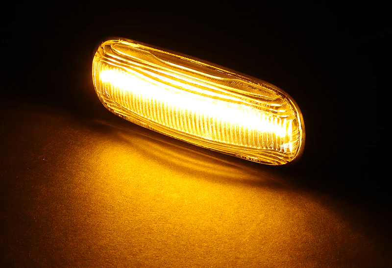 Land Rover Defender / Freelander / Discovery Amber LED Turn Signal Front Side Marker Lights -Smoked Lens - Image 4
