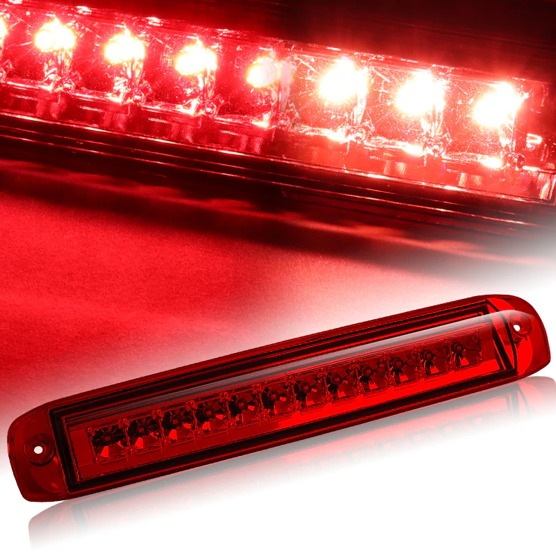 1999-2006 GMC Sierra LED Third Brake Light with Cargo Light - Chrome Housing Red Lens