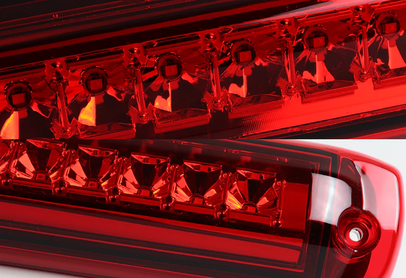 1999-2006 GMC Sierra LED Third Brake Light with Cargo Light - Chrome Housing Red Lens - Image 2