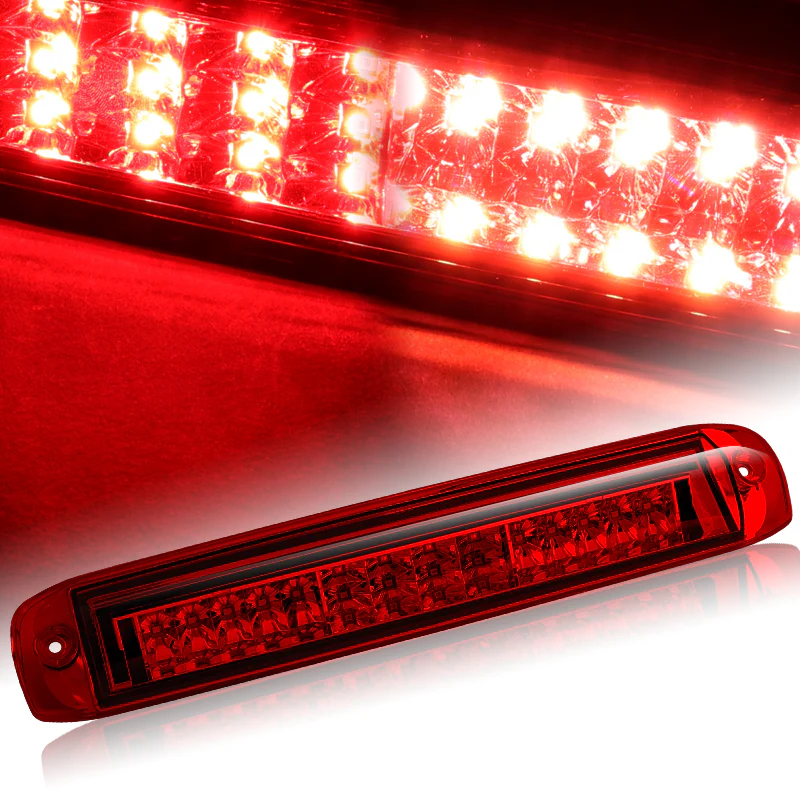 1999-2006 GMC Sierra LED Third Brake Light with Cargo Light - Chrome Housing Red Lens