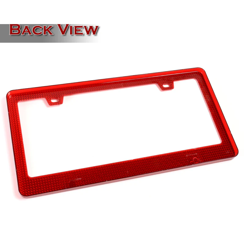 1PC Red Diamond Cut Style License Plate Frame Covers – Front & Rear - Image 5