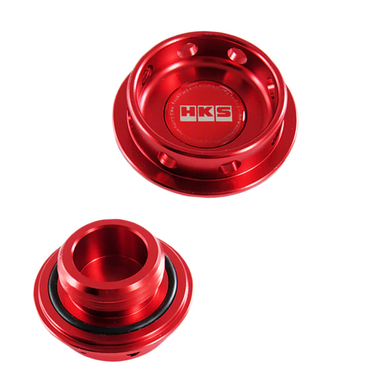 1pcs Red HKS Engine Oil Fuel Filler Cap Cover Billet For Toyota Camry Corolla