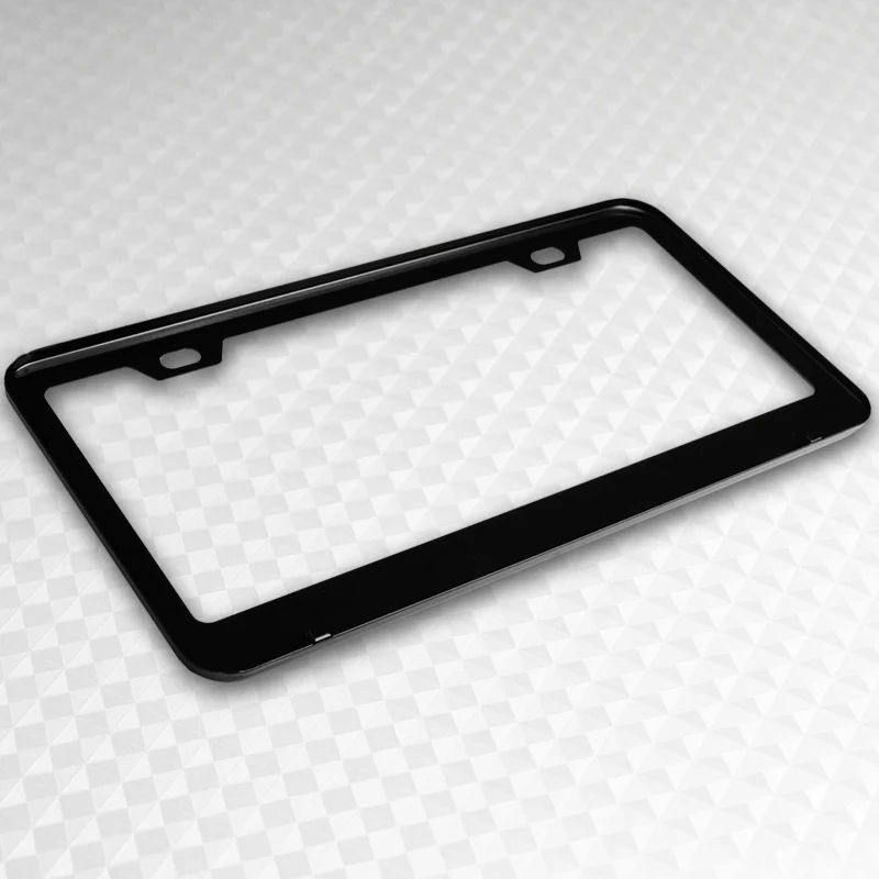 Mitsubishi Ralliart Black Stainless Steel License Plate Frame with Caps & Bolts x2 - Image 7