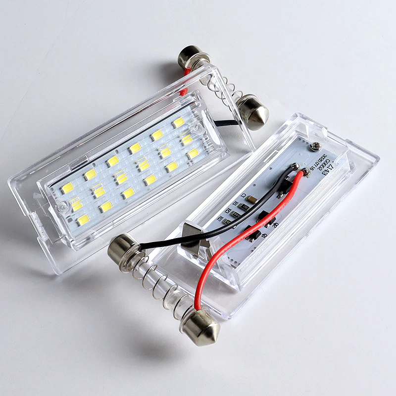 2003-2010 BMW X3 E83 Bright White 18-SMD 6000K LED License Plate Lights (2pcs) - Image 2