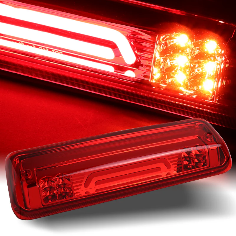 2004-2008 Ford F150 F-150 LED Third Brake Light with Cargo Light - Chrome Housing Red Lens