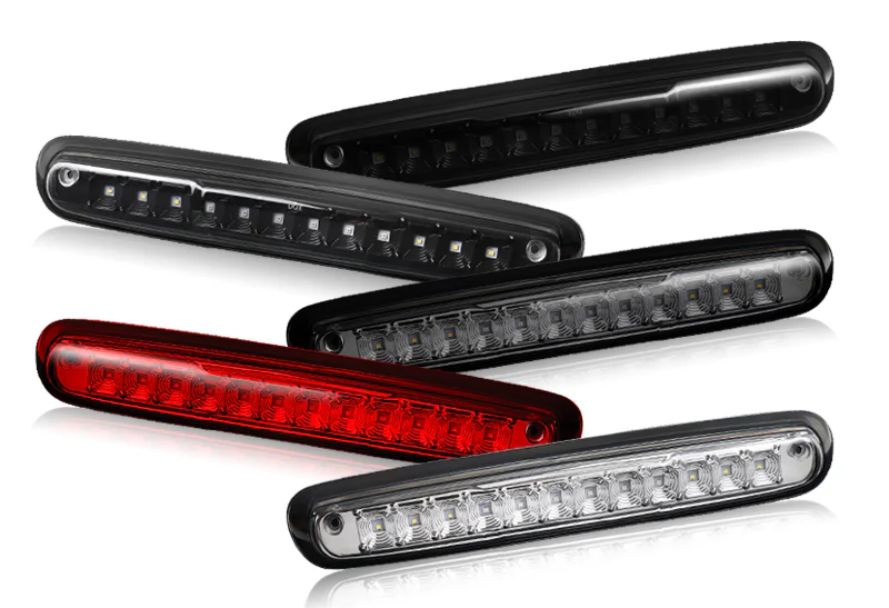 2007-2013 Silverado / Sierra LED Third Brake Light with Cargo Light - Chrome Housing Red Lens - Image 6