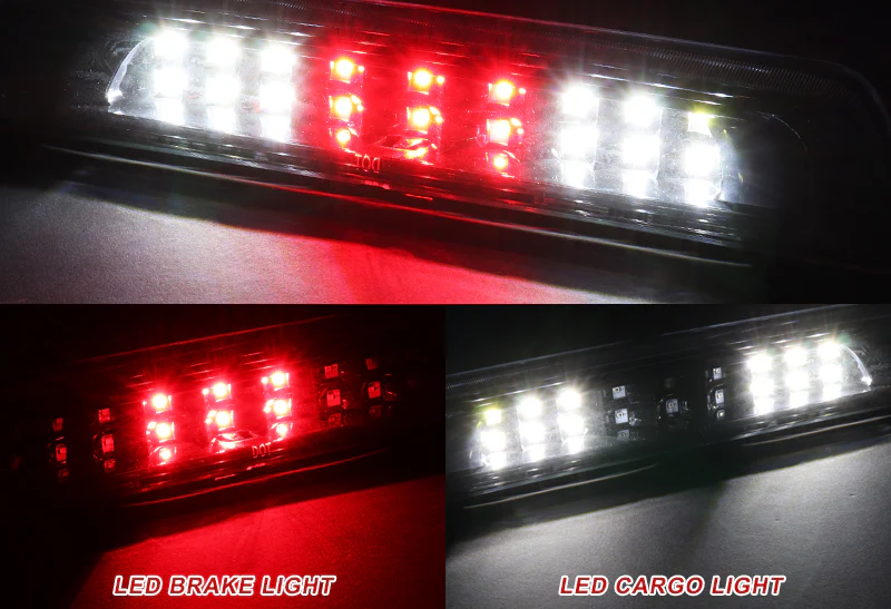 2007-2018 Toyota Tundra LED 3RD Brake Light Rear Stop Lamp - Black Housing Clear Lens - Image 4