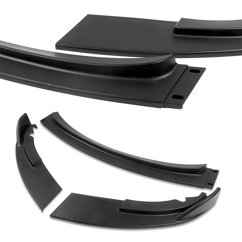 2008-2013 BMW E90 E92 E93 M3 Unpainted Matte Black 3-Piece Front Bumper Body Spoiler Splitter Lip Kit - Image 6