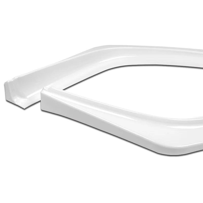 2008-2015 Mitsubishi Evolution X R-Style Painted White 3-Piece Front Bumper Body Spoiler Splitter Lip Kit with Lanyard Set - Image 2