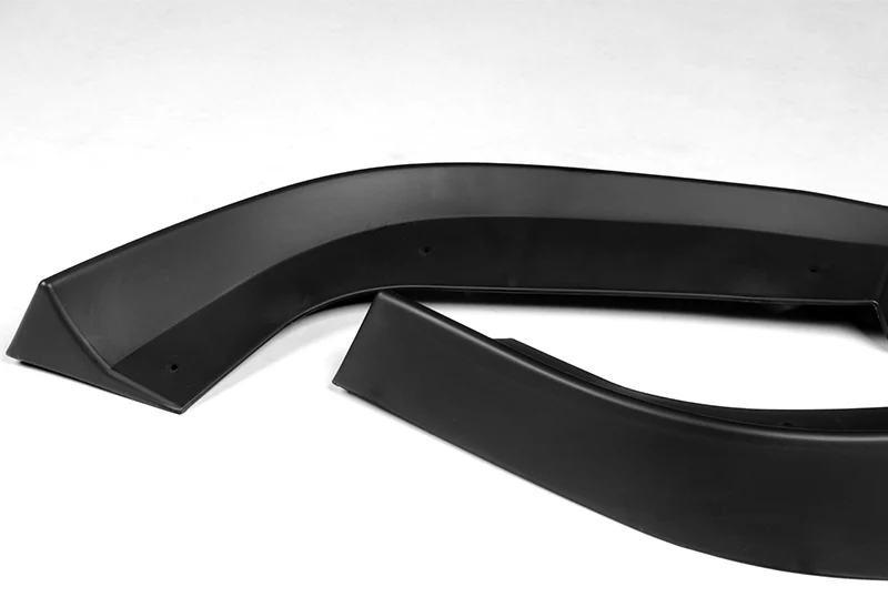 2012-2014 Mercedes C-Class W204 Unpainted Matte Black 3-Piece Front Bumper Body Spoiler Splitter Lip Kit with Leather Keychain - Image 2