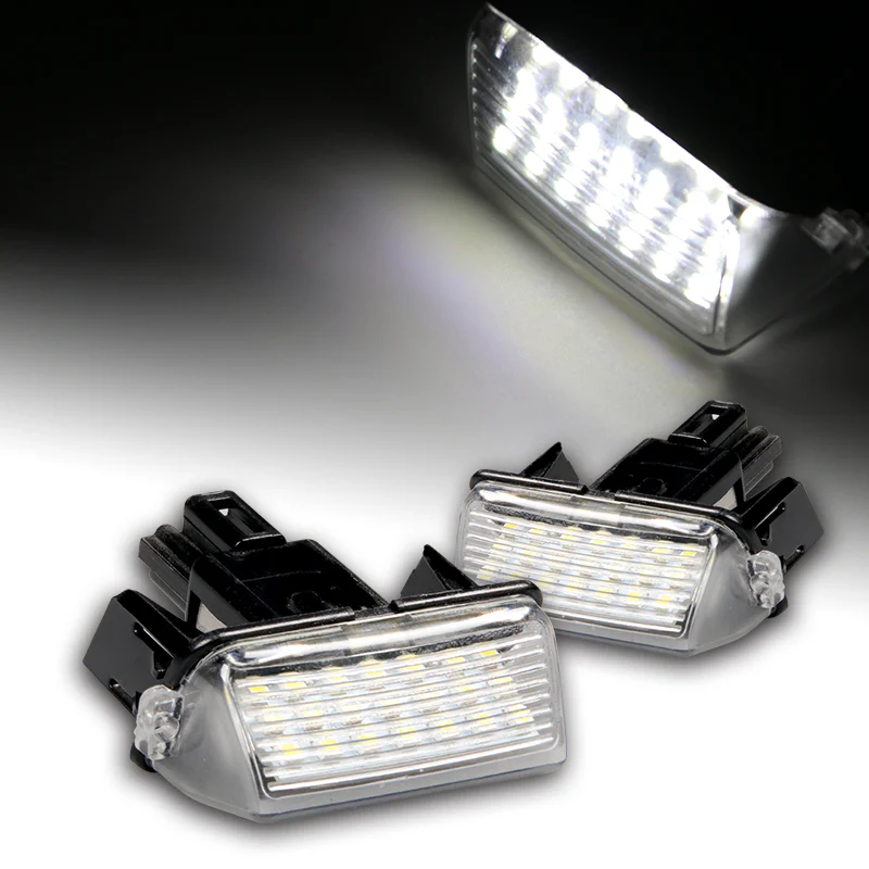 2012-2017 Toyota Camry / 2013 - 2015 Avalon Bright White 18-SMD LED License Plate Lights (2pcs)