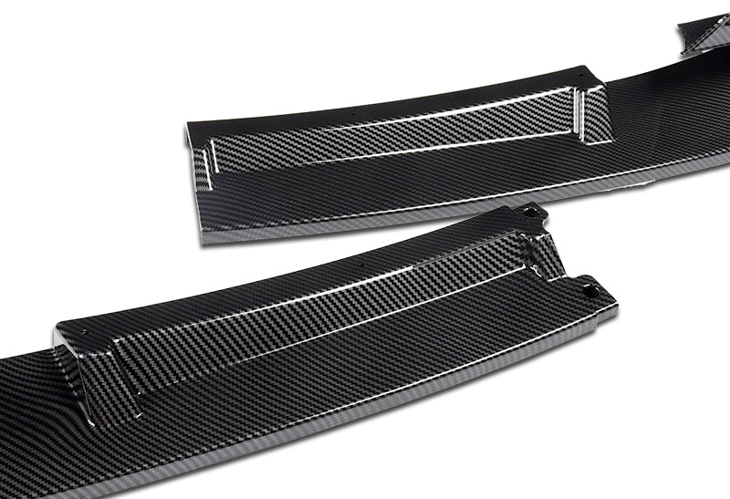 2012-2018 BMW M-Sport M-Tech Carbon Style 2-Piece Front Bumper Body Spoiler Splitter Lip Kit - Image 2
