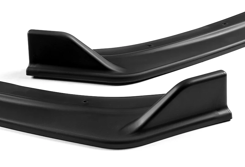 2013-2018 Chevrolet Malibu Unpainted Matte Black 3-Piece Front Bumper Body Spoiler Splitter Lip Kit with Vinyl Decal - Image 2