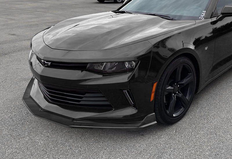 2016-2018 Chevy Camaro LT LS SS Painted Black 3-Piece Front Bumper Body Spoiler Splitter Lip Kit ZL1 Style with Vinyl Decal - Image 5