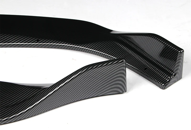 2016-2019 Nissan Sentra Carbon Style 3-Piece Front Bumper Body Spoiler Splitter Lip Kit with Free Gift - Image 2