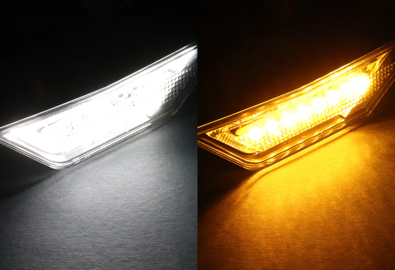 2016-2021 Honda Civic 10th Gen LED Front Bumper Side Marker Turn Signal Lights - Clear Lens - Image 3
