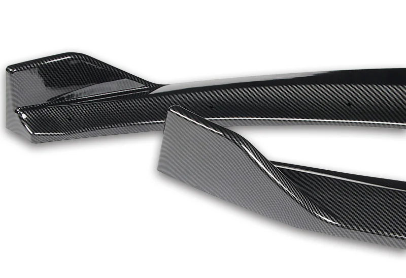 2017-2018 Ford Fusion/Mondeo Carbon Style 3-Piece Front Bumper Body Spoiler Splitter Lip Kit Keychain Set - Image 2