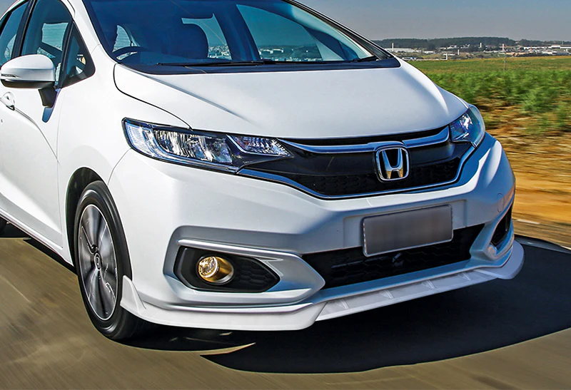 2018-2021 Honda Fit JDM Painted White 3-Piece Front Bumper Body Spoiler Splitter Lip Kit with Keychain Set - Image 6
