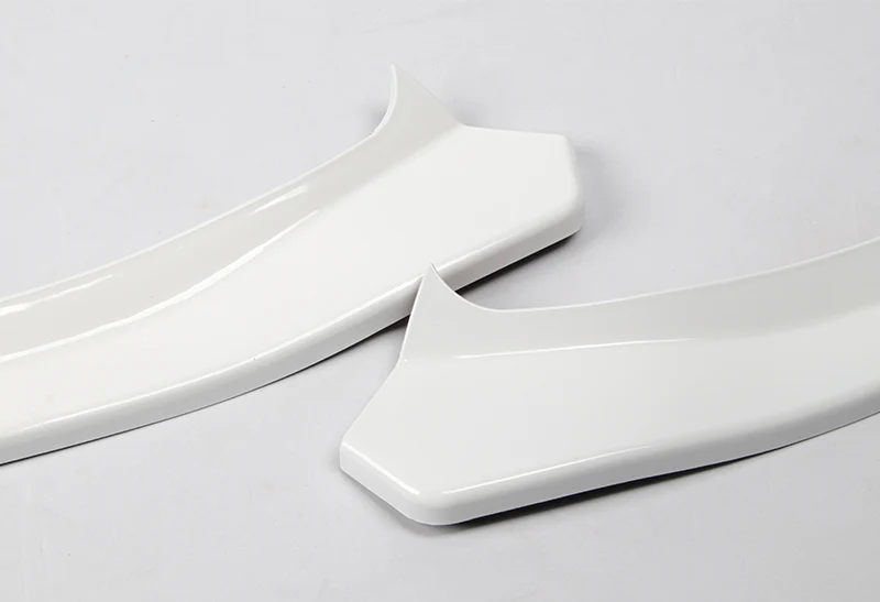 2019-2021 Mercedes W205 C-Class Painted White 3-Piece Front Bumper Body Spoiler Splitter Lip Kit - Image 4