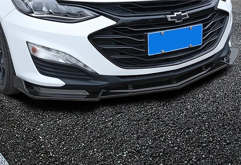 2019-2021 Chevrolet Malibu Carbon Style 3-Piece Front Bumper Body Spoiler Splitter Lip Kit - Image 5