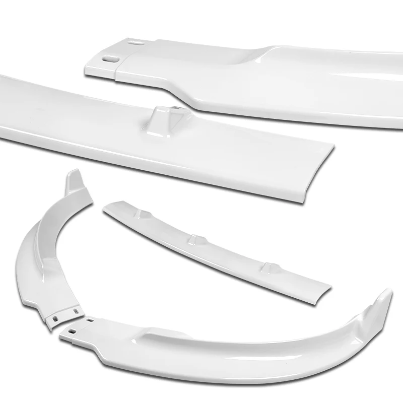 2020 - 2025 Tesla Model Y STP-Style Painted White 3pcs Front Bumper Body Spoiler Splitter Lip Kit with 4 pcs Bolt Caps - Image 9
