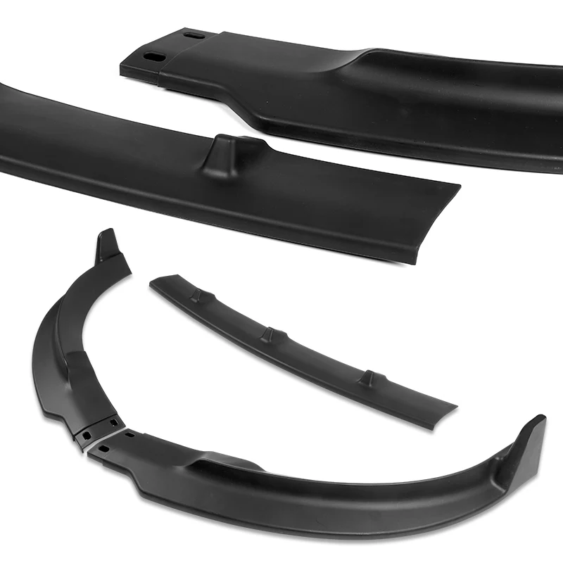 2020 - 2025 Tesla Model Y STP-Style Unpainted Black 3pcs Front Bumper Body Spoiler Splitter Lip Kit with 4 pcs Bolt Caps - Image 7