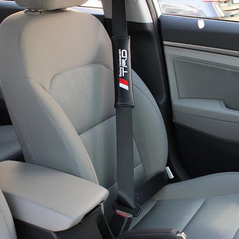 2pc Set Brand New For TRD Racing Car neck rest pillow & 2pcs Car seat belt cover - Image 3