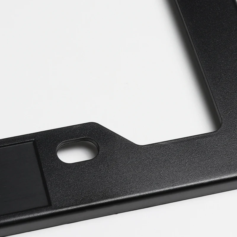 2pcs Black ABS License Plate Tag Frame Cover with Car Trunk Emblems For 6.0L_LS2 - Image 2