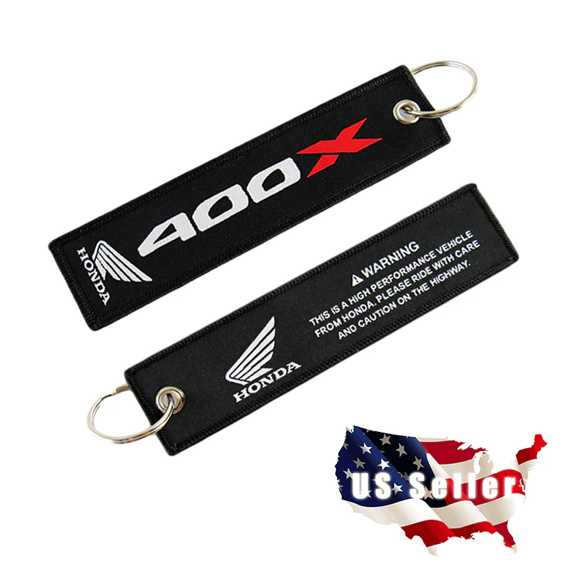 2pcs HONDA WING 400X motorcycle Keychain Keyring Bike Modern Gift Double Sided New