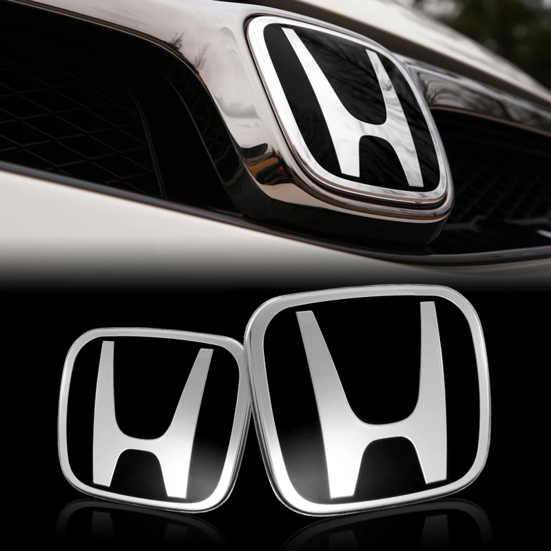 2PCS SET Front + Rear JDM H Emblem for 2008 - 2015 ACCORD SEDAN 4DR -Black - Image 5
