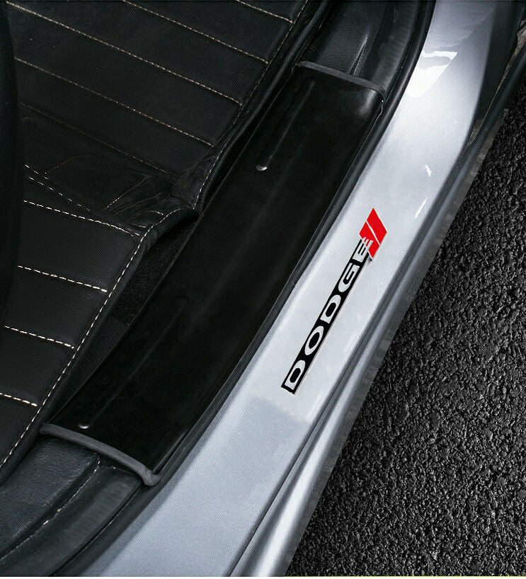 3 PCS DODGE Set Dodge RAM 1500 2500 LED Grille Emblem + Metal 3D Dodge Emblems Red// Style Door Step Plate Sills Badge Sticker - Image 5
