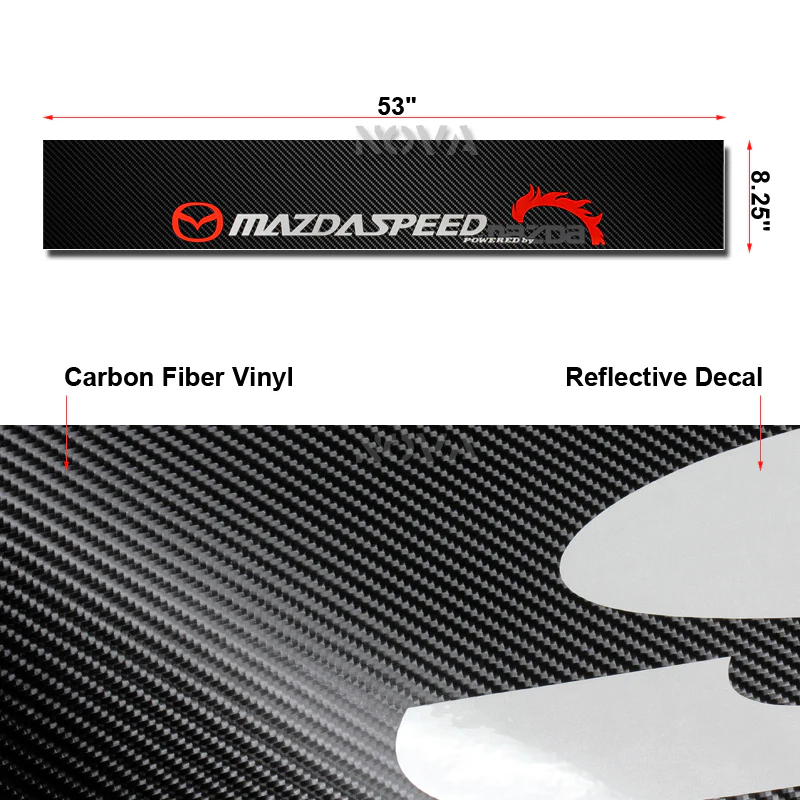 Mazdaspeed Carbon Fiber Windshield Banner - Image 2
