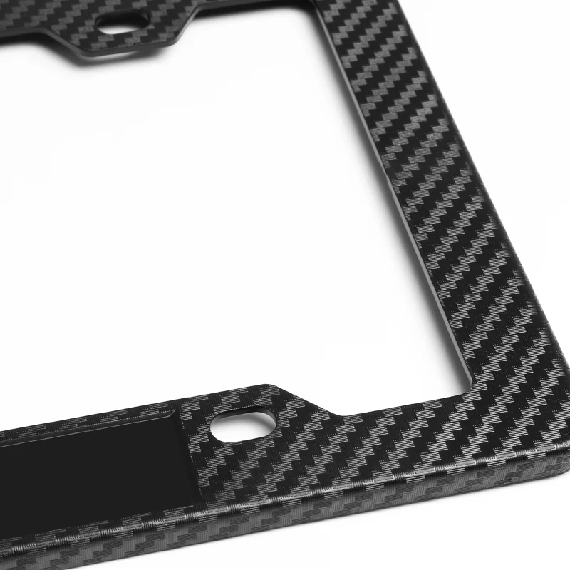 Carbon Look ABS License Plate Frame with Black Emblems For Subaru STI 2 pcs - Image 7