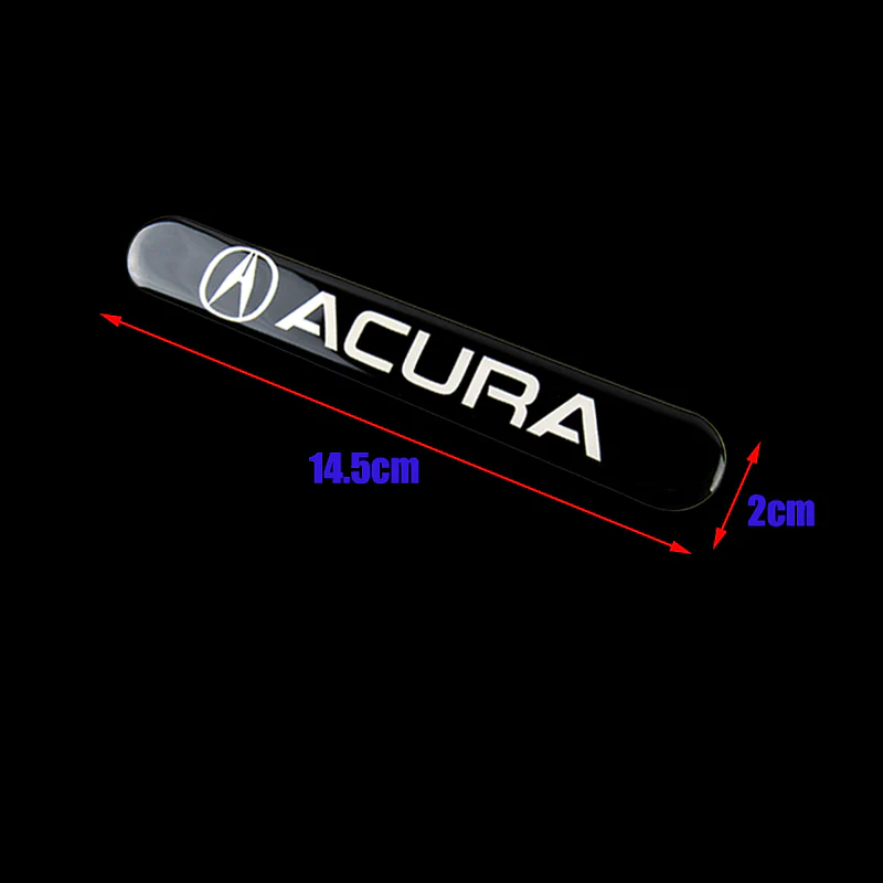 Acura Black Car Door Rear Trunk Side Fenders Bumper Badge Scratch Guard Sticker New 2pcs - Image 3