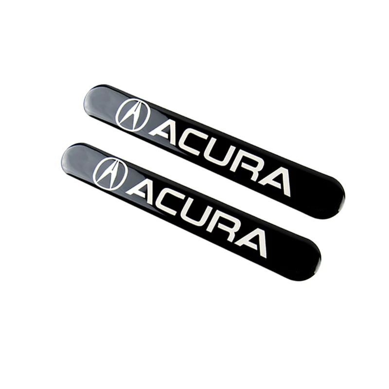 Acura Black Car Door Rear Trunk Side Fenders Bumper Badge Scratch Guard Sticker New 2pcs - Image 5