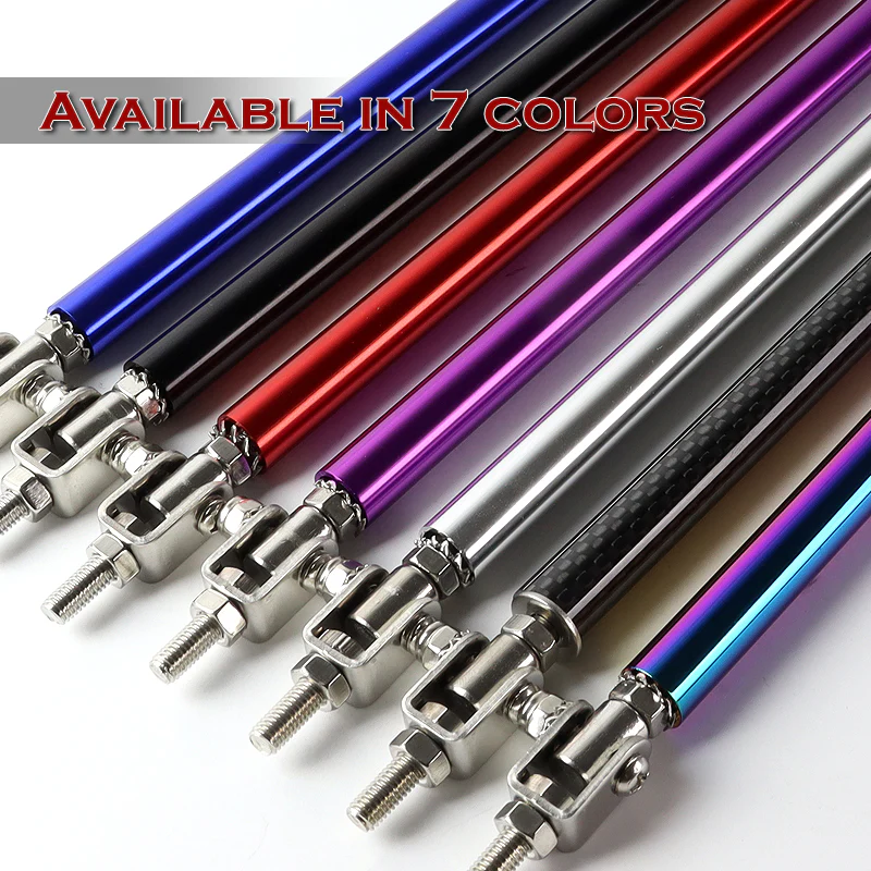 Adjustable 8" - 11" (150mm) Front Bumper Lip Splitter Diffuser Strut Rod Tie Support Bars -Black - Image 5