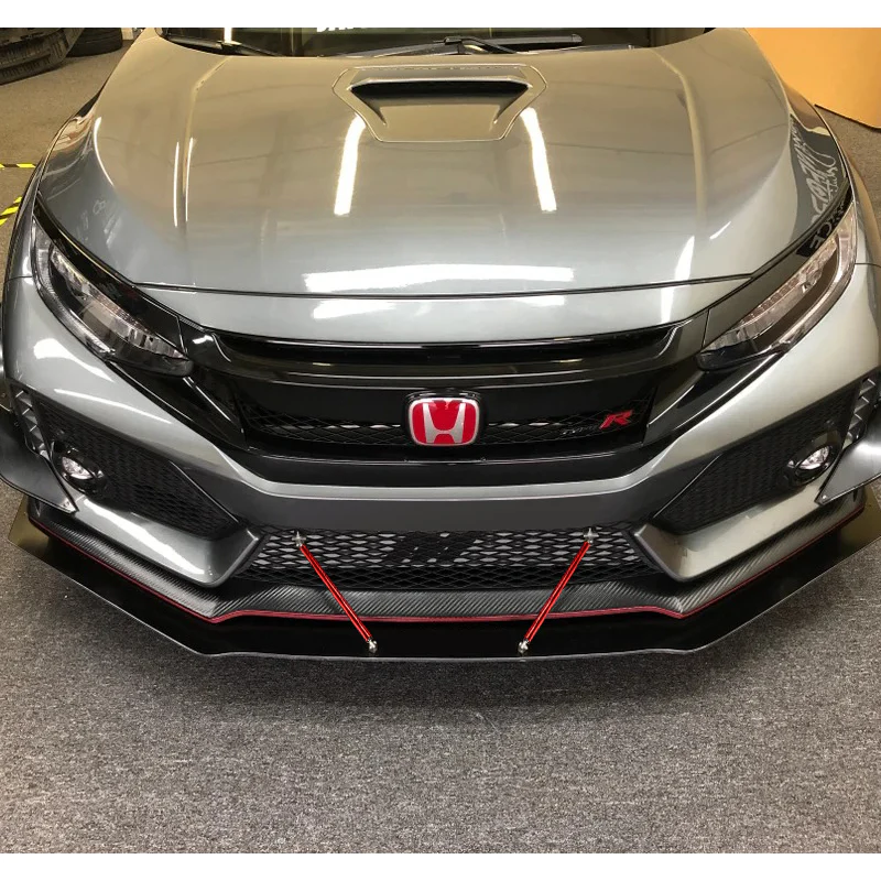 Adjustable 8" - 11" (150mm) Front Bumper Lip Splitter Diffuser Strut Rod Tie Support Bars -Red - Image 4