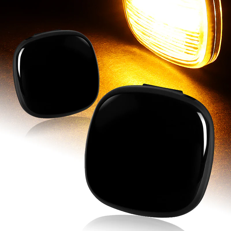 Audi A3 A4 S4 A8 B5 Amber LED Turn Signal Front Side Marker Lights -Smoked Lens