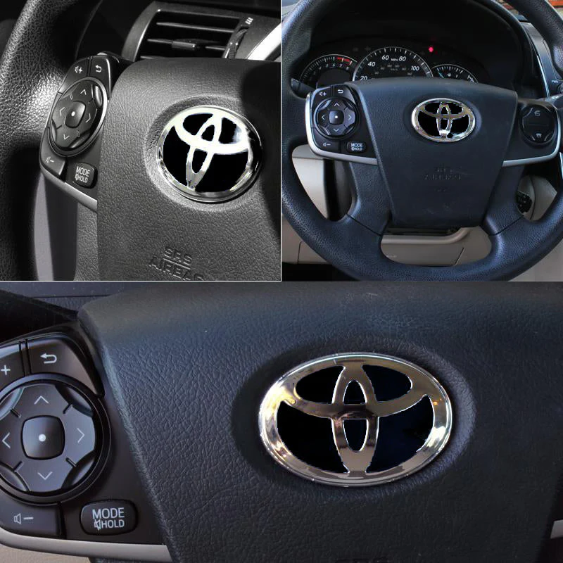 Black TOYOTA MOTORS Racing Set Keychain Metal Key Ring with Steering Wheel Emblem - Image 8