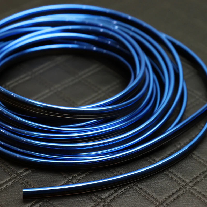 Blue 32.8 ft Interior Edge Gap Line Moulding Trim Molding Strip & Rim Protector Set Auto Car Décor