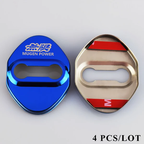 Blue Mugen Stainless Steel Door Lock Door Striker Buckle Lock Protective Cover Set - 4 pcs - Image 4