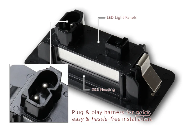 BMW E60 E61 E70 E71 E82 E84 E88 White 24-SMD 6000K LED License Plate Lights (2pcs) - Image 2