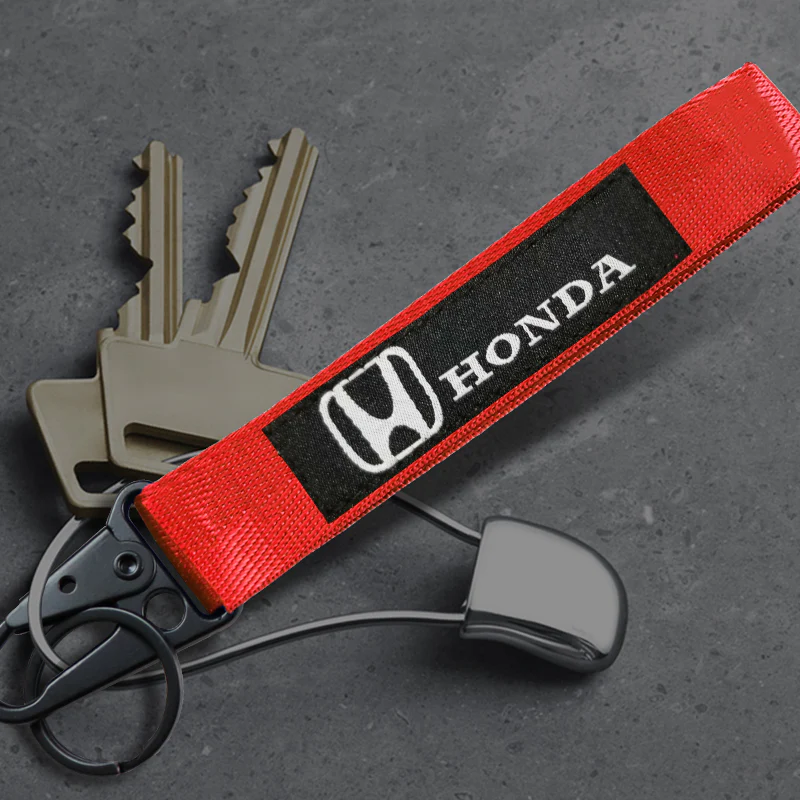 Bride Gradation Cloth Backpack Asimo Red Harness Adjustable Shoulder Straps with HONDA Metal Keychain key Ring Hook Strap - Image 2