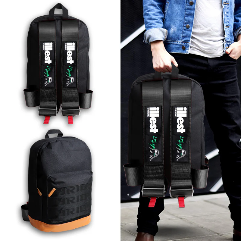 Bride Gradation Cloth Backpack with Illest Black Harness Adjustable shoulder Straps
