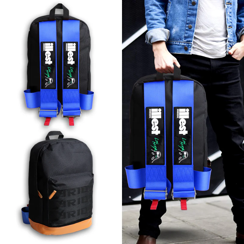 Bride Gradation Cloth Backpack with Illest Blue Harness Adjustable shoulder Straps