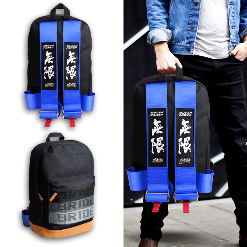 Bride Gradation Cloth Backpack with Mugen Blue Harness Adjustable Shoulder Straps
