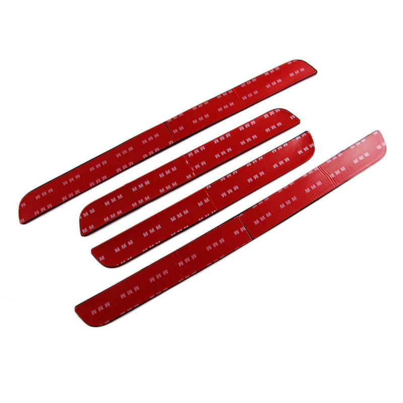 BUICK Set 4PCS Rubber Car Door Scuff Sill Panel Step Protector with Tire Wheel Valves Dust Stem Air Caps Keychain - Image 6