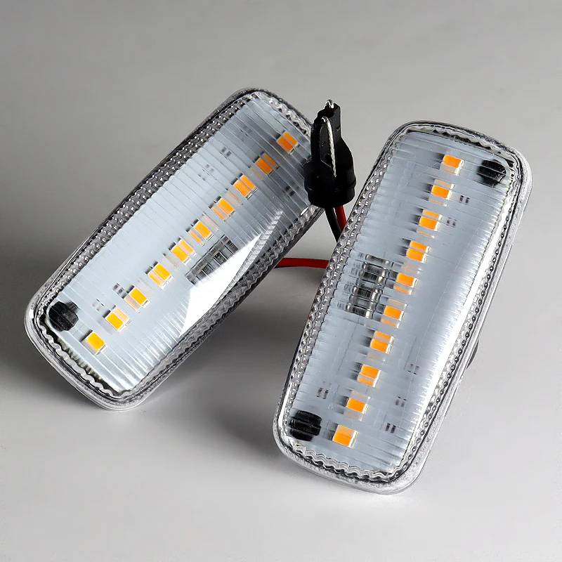 Chrysler 200 / 300C / Sebring Amber LED Turn Signal Front Side Marker Lights -Clear Lens - Image 2